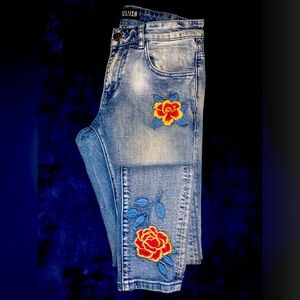 EMBELLISH 🥀| Skinny Jeans | Floral embroidery